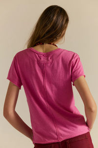 Free People Nova Tee- Hibiscus Pink