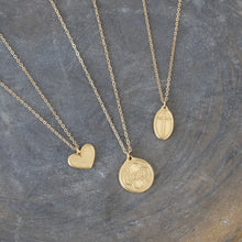 Necklace (Petite/Gold) - Heart / I Cor 13:13