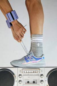 FP Movement Logo Stripe Tube Socks- Heather Grey