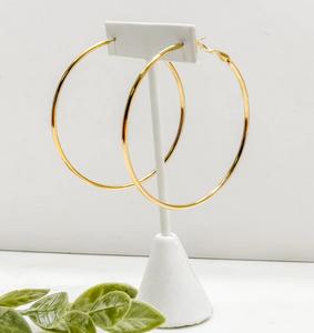 CLASSIC LARGE EVERYDAY HOOPS IN GOLD-PLATED STEEL
