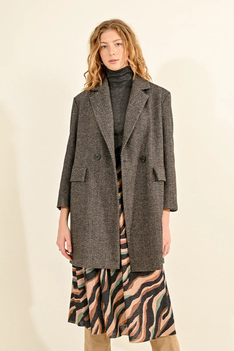 HERRINGBONE OVERCOAT