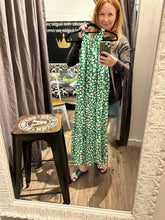 Halter Midi Green Dress