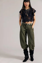 Free People Lunar Ash Lace Top- Black