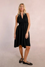 SHORT PLEATED DRESS- BLACK