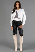 Girl walking Dog & Wreath Sweatshirt