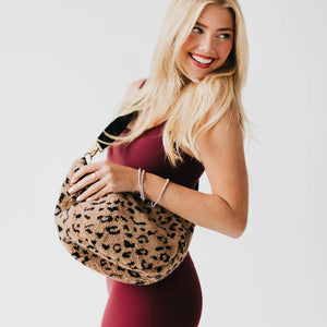 Shirley Sherpa Crossbody- Leopard Print