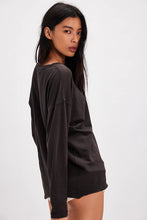 Free People Nina Long-Sleeve Tee- Black