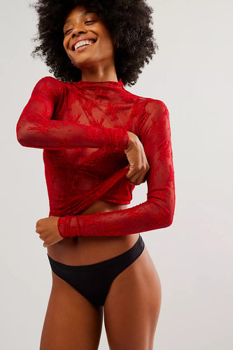 Free People Lady Lux Layering- Red Racer