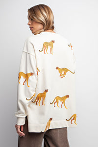 Plus Size Cheetah Sweatshirt