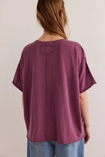 Free People Maroon Nina Tee