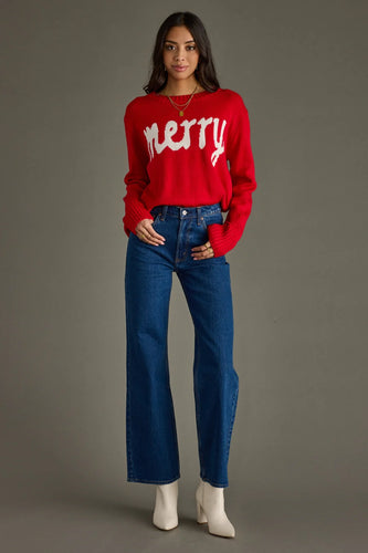 Merry Sweater- Red & White