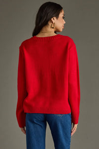 Merry Sweater- Red & White