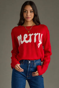 Merry Sweater- Red & White