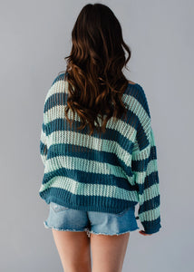 Blue & Mint Lightweight Sweater