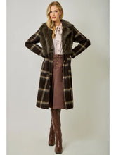 Mixed Media Long Chocolate Coat