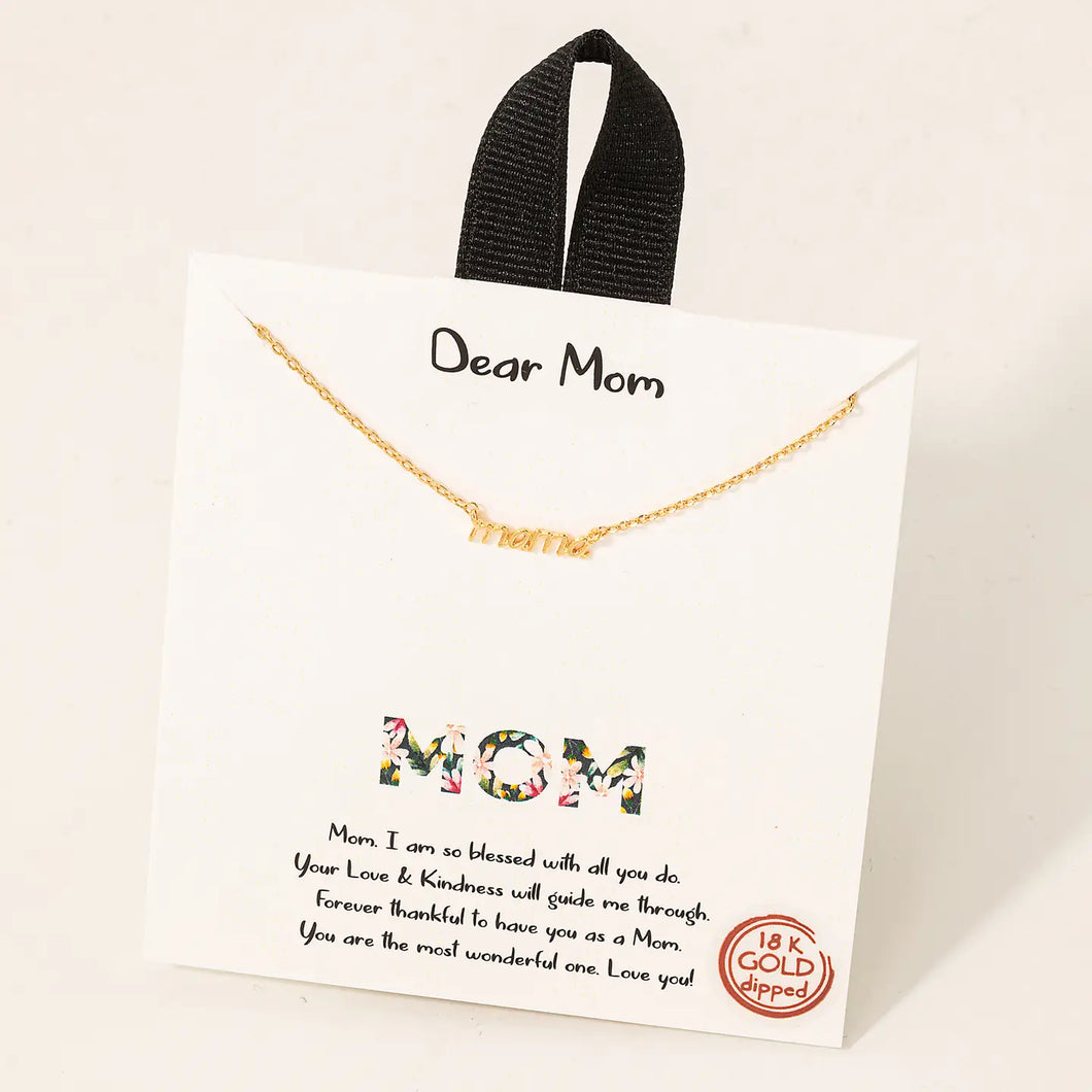 Mama Pendant Necklace