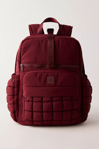 Free People Quilted Backpack- Mulberry