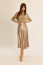 Gold Satin Skirt