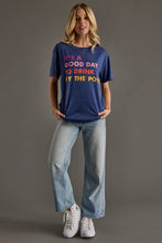 Navy Drink By The Pool Tee