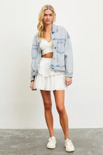 Light Denim Back Pleated Jacket