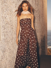 Polka Dot Bow Back Wide-Leg Jumpsuit