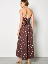Polka Dot Bow Back Wide-Leg Jumpsuit