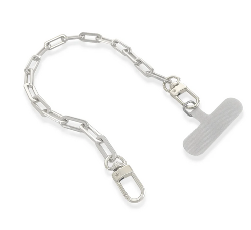 Silver Paperclip Phone Chain