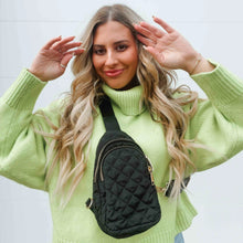 Pinelope Puffer Sling Bag- Black