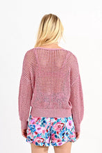 Pink Loose Openwork Sweater