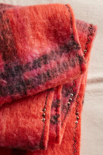 Free People Highland Plaid Skinny Scarf- Pink