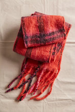 Free People Highland Plaid Skinny Scarf- Pink