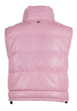 Ellice OS Leather Vest, Pink