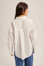 Oversized Button Down Poplin Shirt- White