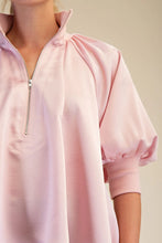Zip Mock Light Pink Top