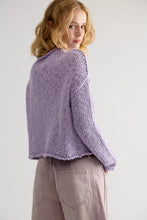 Free People Opal Rollneck Knit Sweater- Purple Satin