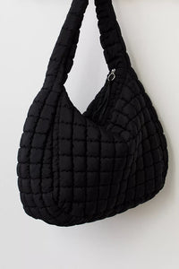 Free People Quilted Carryall Bag- Black