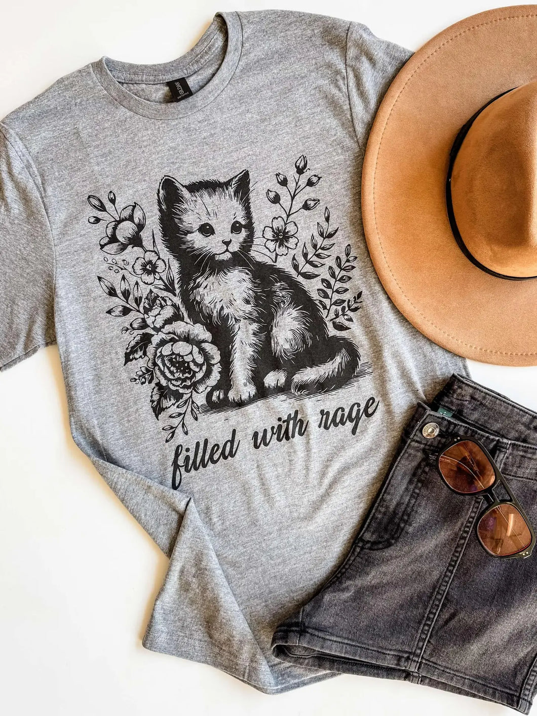 Filled with Rage Funny Graphic Tee