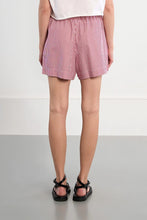 Red striped boxer shorts