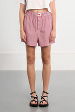 Red striped boxer shorts