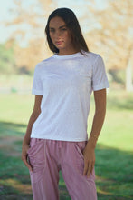 RHINESTONE EMBELLISHED RELAXED CREW NECK TEE