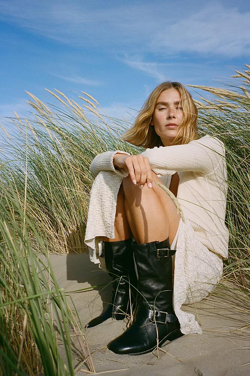 Free People Ride Or Die Engineer Boots- Black – Shop with Julz