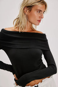 We The Free Iris Layering Top- Black