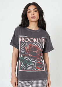 Brooklyn Rose Black Boyfriend Tee