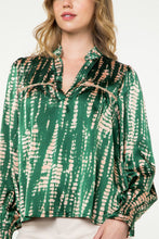 LS Green Print Top