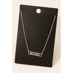 Gold Dipped Mama Box Logo Necklace-Silver or Gold