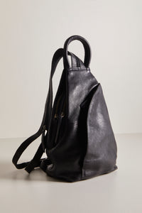 Free People Leather Soho Convertible Backpack- Black