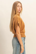 Light Brown Mock Neck Sweater