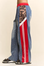 RHINESTONE JOGGERS CRYSTAL DENIM TRACK PANT