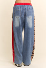 RHINESTONE JOGGERS CRYSTAL DENIM TRACK PANT