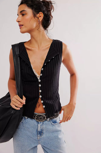 Free People Tilly Vest- Black